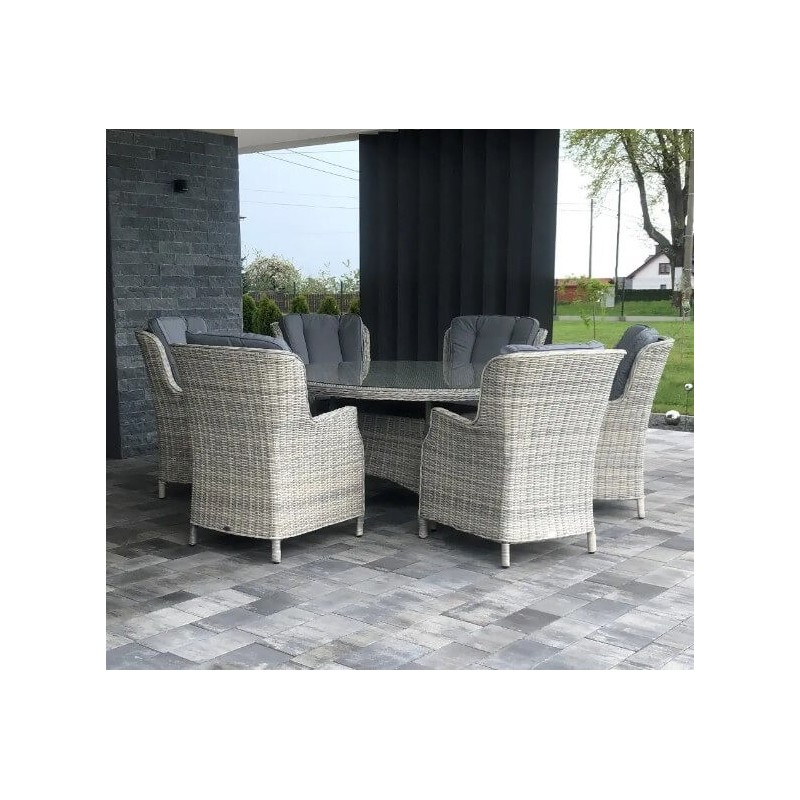 Lauko baldai RAVAZAS DINING BEIGE 6+1