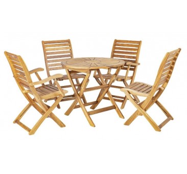 Lauko baldų komplektas CHERRY stalas su 4 kėdėmis