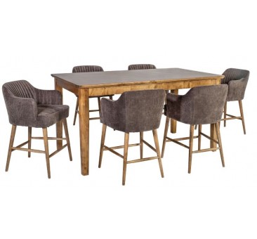 Valgomojo komplektas THOMAS stalas su 6 kėdėmis