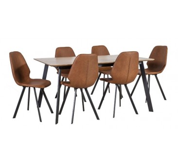 Valgomojo komplektas HELENA stalas su 6 kėdėmis