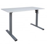 Reguliuojamas rašomasis stalas ERGO OPTIMAL 120 x 60 cm baltas/pilkas
