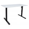 Reguliuojamas rašomasis stalas ERGO OPTIMAL 140 x 70 cm baltas/ juodas