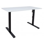 Reguliuojamas rašomasis stalas ERGO OPTIMAL 120 x 60 cm baltas/juodas