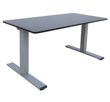 Reguliuojamas rašomasis stalas ERGO OPTIMAL 140 x 80 cm  juodas / pilkas