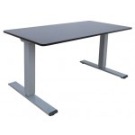 Reguliuojamas rašomasis stalas ERGO OPTIMAL 140 x 80 cm  juodas /pilkas