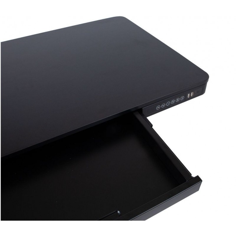 Reguliuojamas rašomasis stalas ERGO 120 x 60 cm juodas