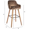 Baro kėdė ARIEL, 48x52xH97cm, ruda