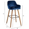 Baro kėdė ARIEL, 48x52xH97cm, mėlyna