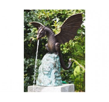 Sodo skulptūra Drakonas, 63x50x40, fontanas