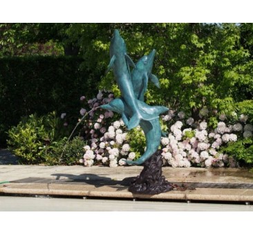 Sodo skulptūra Delfinai 185x70x90 cm, fontanas