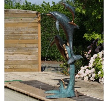 Sodo skulptūra Delfinai 190x60x65 cm, fontanas