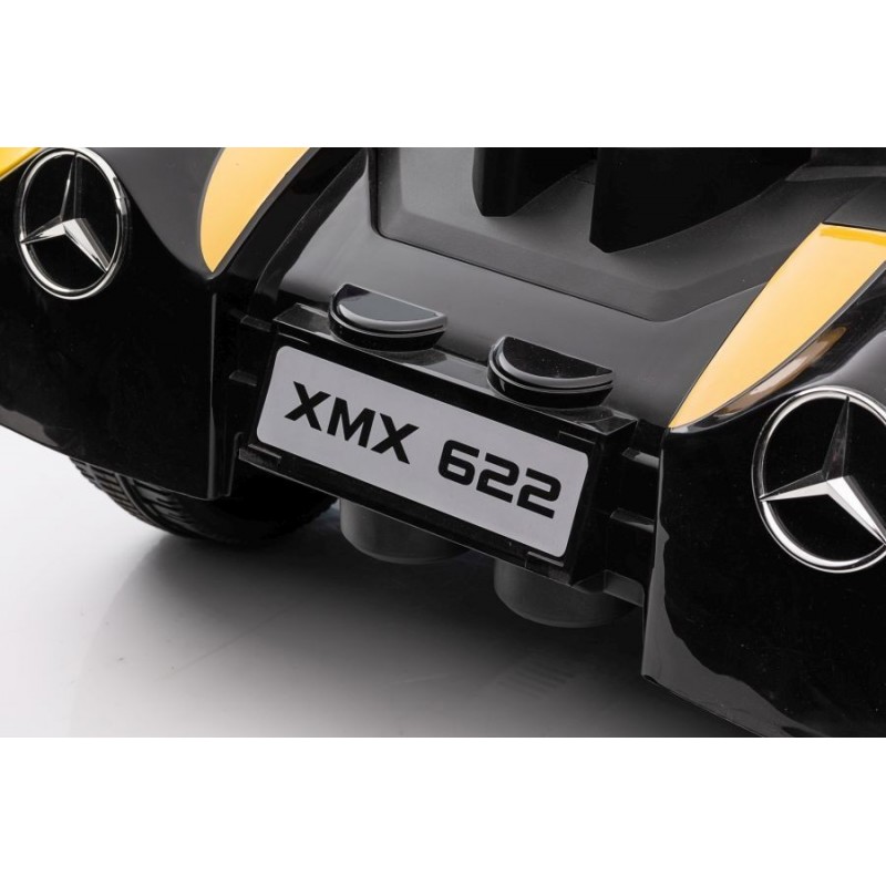 Elektromobilis  Mercedes XMX622 geltonas
