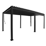 Pavėsinė-pergola MIRADOR, 3x6 m, tamsiai pilka