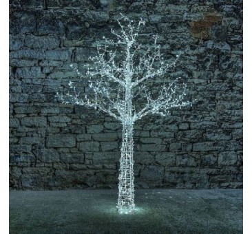 Dekoracija medis 213cm, šaltai baltos spalvos, 1600 diodų