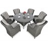 Lauko baldai RAVAZAS DINING DARK GREY 6+1