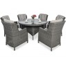 Lauko baldai RAVAZAS DINING DARK GREY 6+1