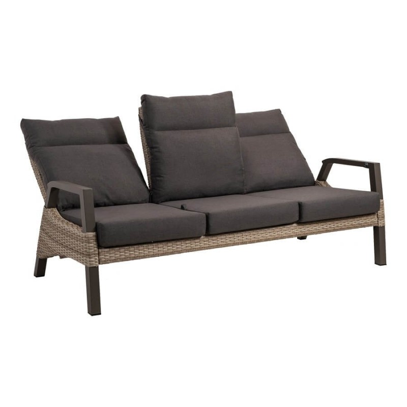 Trivietė lauko sofa su reguliuojamais atlošais TREVISO MOUNTAIN