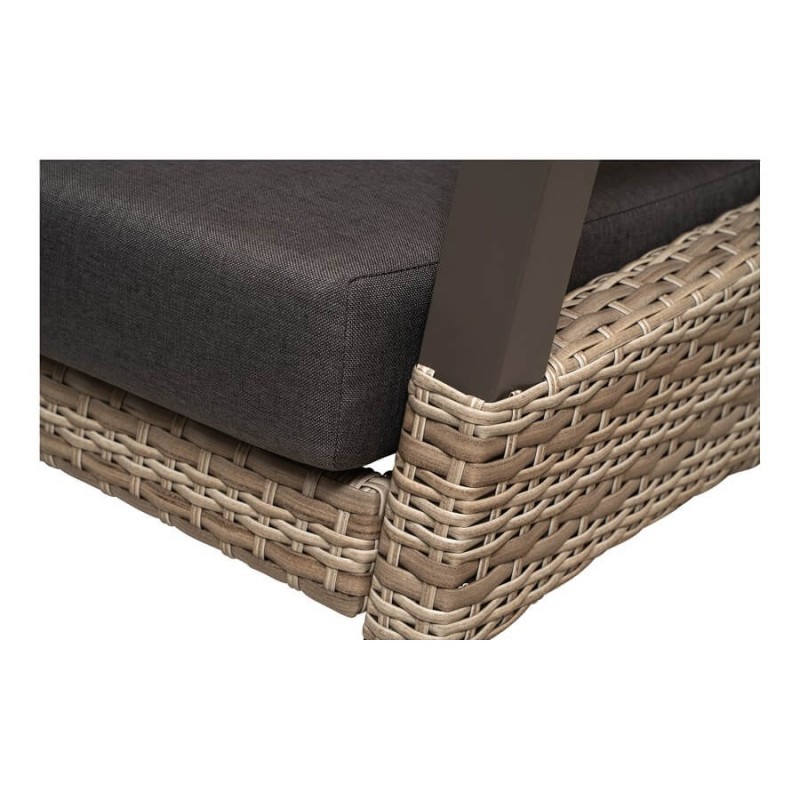Trivietė lauko sofa su reguliuojamais atlošais TREVISO MOUNTAIN