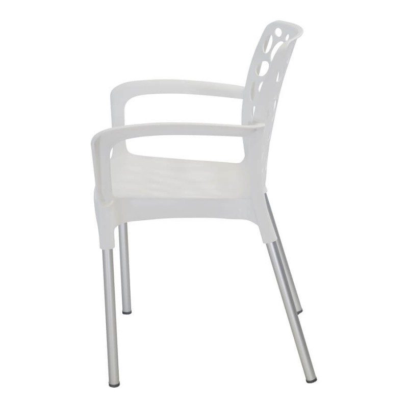 Plastikinė lauko kėdė BRAVO balta