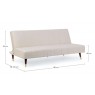 Sofa ALMA BEIGE trivietė, išskleidžiama 180x88x82