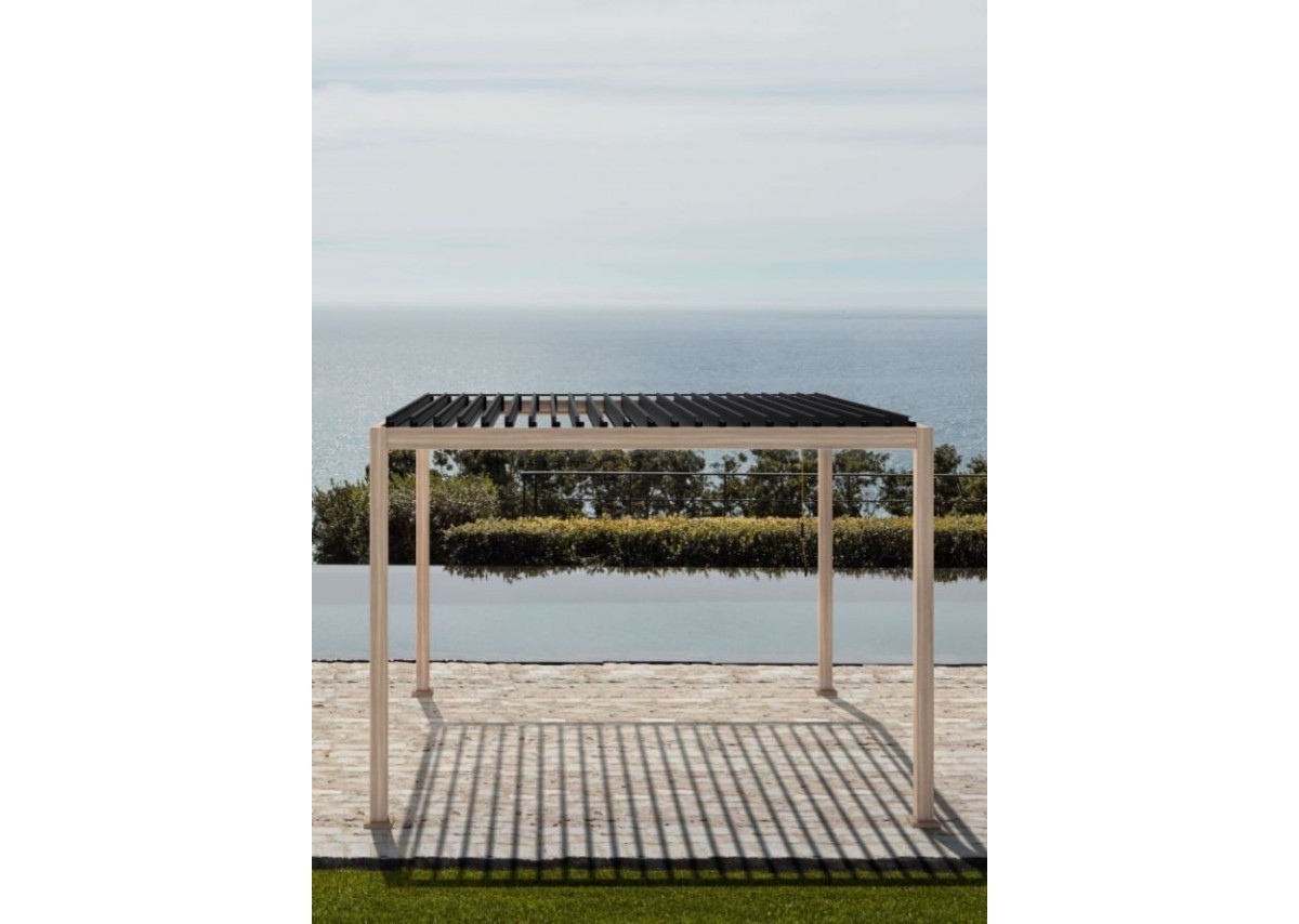 Bizzotto 0795788 Ocean Pergola 3x4 avec structure en aluminium et