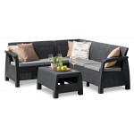 Lauko baldai CORFU RELAX SET GRAPHITE