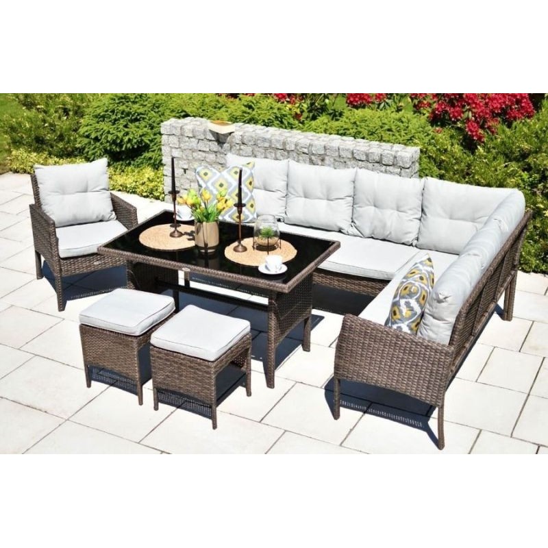 Lauko komplektas TH 3 BROWN su pufais