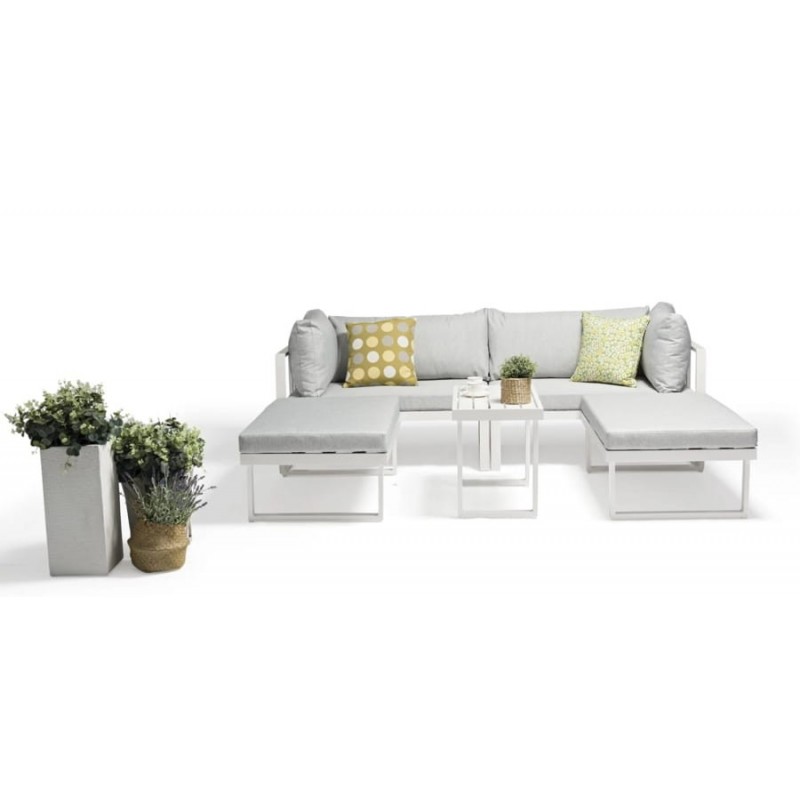 Lauko baldų komplektas BERLYNAS WHITE