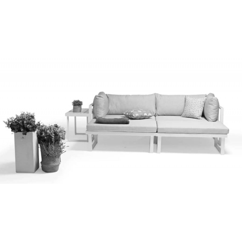 Lauko baldų komplektas BERLYNAS WHITE