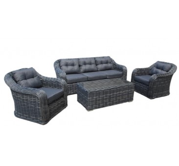 Lauko baldų komplektas BALI2 dark grey/grey melange