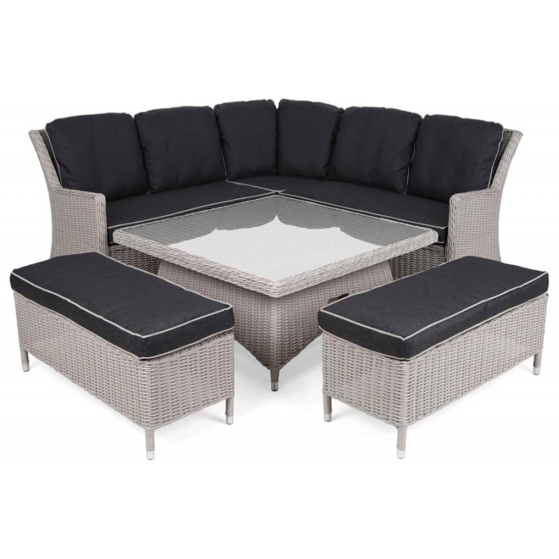 Lauko baldų komplektas BALI3 WHITE/GREY