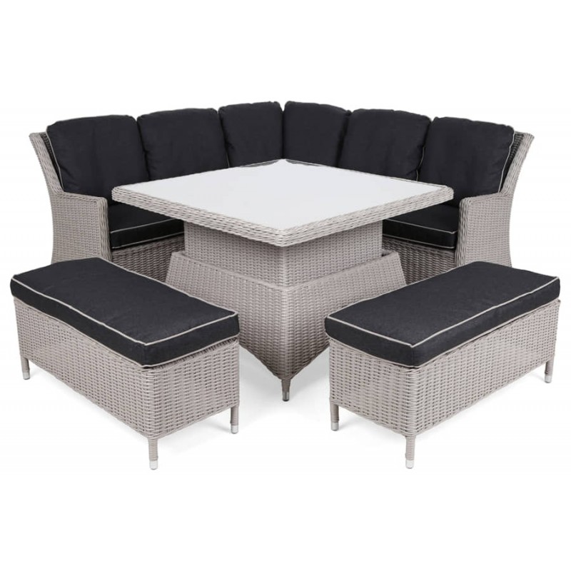 Lauko baldų komplektas BALI3 WHITE/GREY