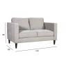 Sofa SPENCER, pilka, 140x86x86cm