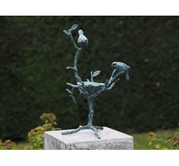 Sodo skulptūra Paukščiukai 18x18x40cm