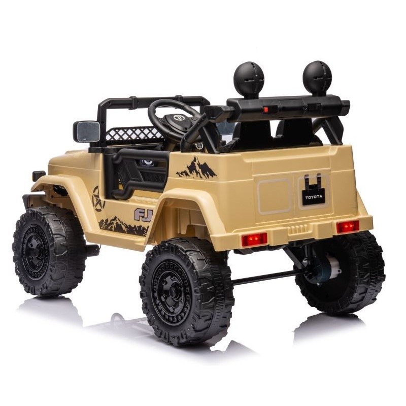 Elektromobilis TOYOTA FJ, 4x4, 12V, smėlio spalvos