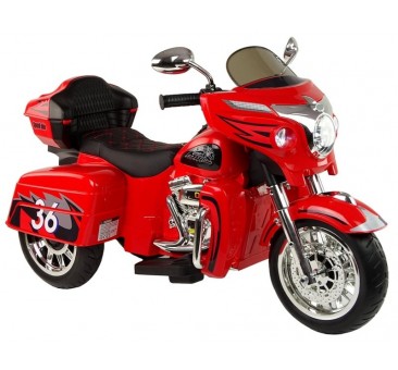 Elektromobilis motociklas NEL-R, 12V, raudonas