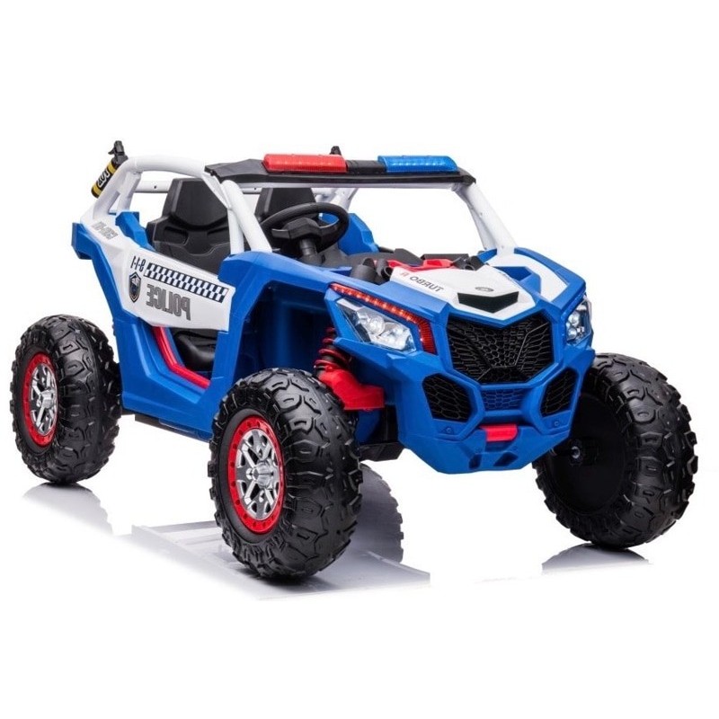 Policijos elektromobilis XB-2118, 4x4, 24V, mėlynas