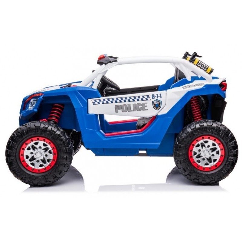 Policijos elektromobilis XB-2118, 4x4, 24V, mėlynas