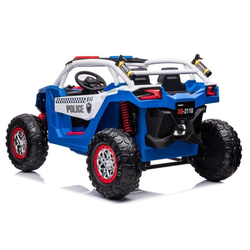 Policijos elektromobilis XB-2118, 4x4, 24V, mėlynas
