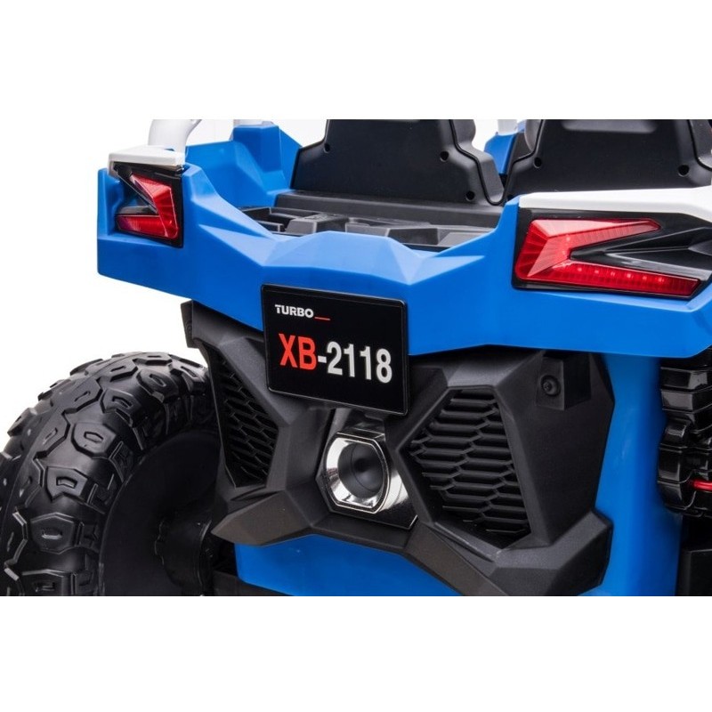 Policijos elektromobilis XB-2118, 4x4, 24V, mėlynas