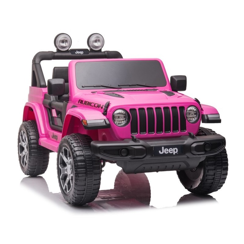 Elektromobilis JEEP WRANGLER RUBICON, 12V, rožinis
