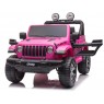 Elektromobilis JEEP WRANGLER RUBICON, 12V, rožinis