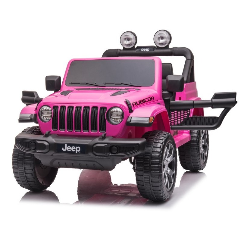 Elektromobilis JEEP WRANGLER RUBICON, 12V, rožinis