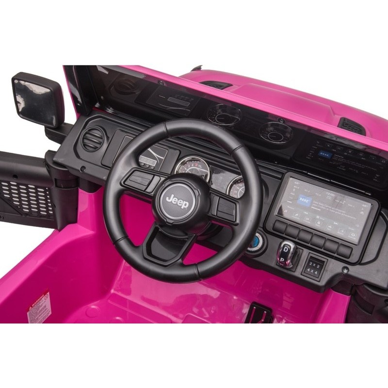 Elektromobilis JEEP WRANGLER RUBICON, 12V, rožinis