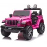 Elektromobilis JEEP WRANGLER RUBICON, 12V, rožinis