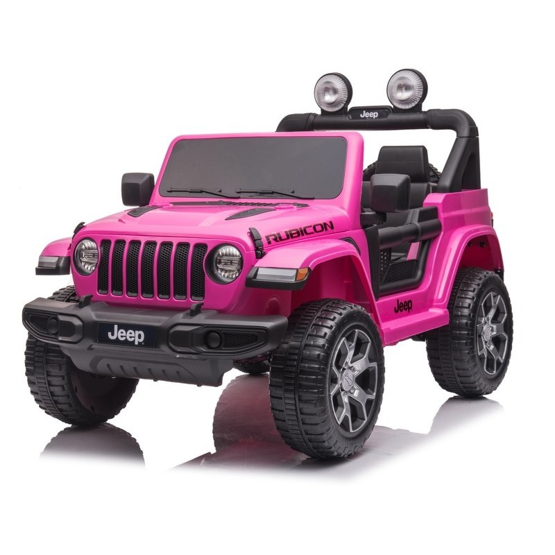 Elektromobilis JEEP WRANGLER RUBICON, 12V, rožinis