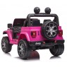 Elektromobilis JEEP WRANGLER RUBICON, 12V, rožinis