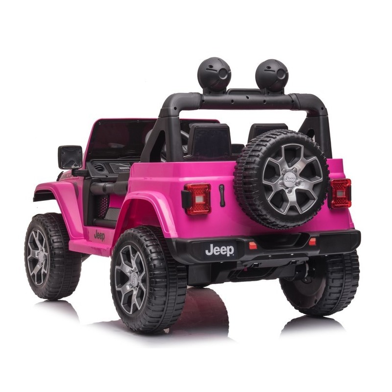 Elektromobilis JEEP WRANGLER RUBICON, 12V, rožinis