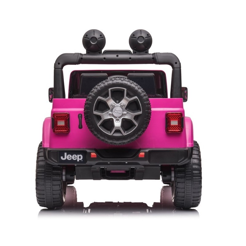 Elektromobilis JEEP WRANGLER RUBICON, 12V, rožinis