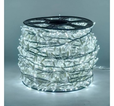 LED girlianda 100 m 2000 diodų šaltai balta
